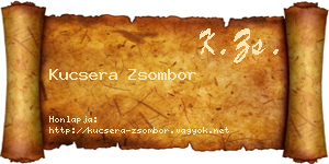 Kucsera Zsombor névjegykártya