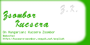 zsombor kucsera business card